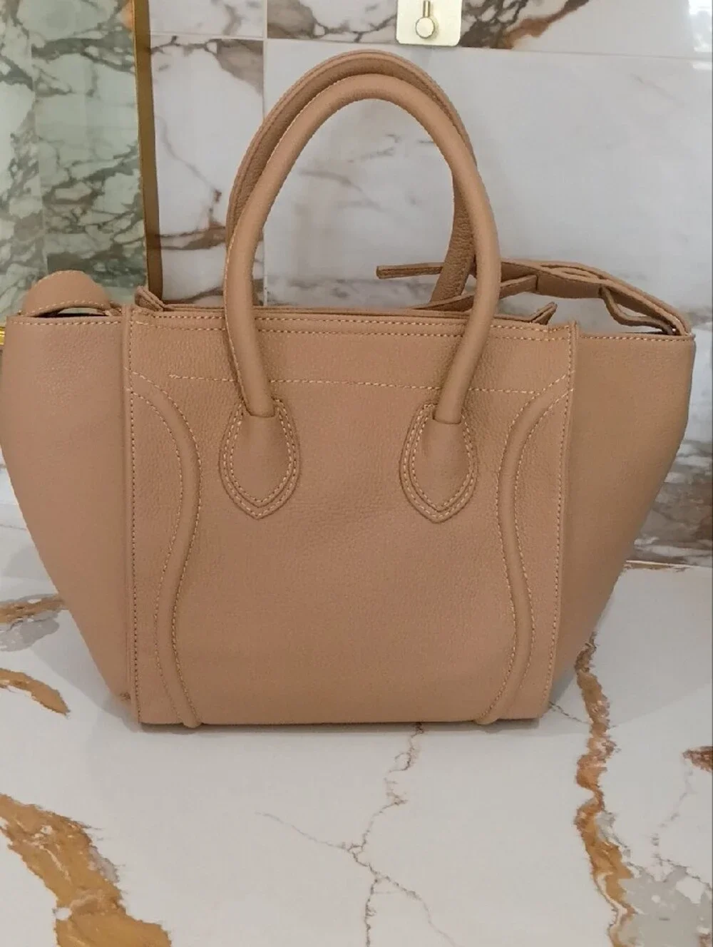 Classic Women's Tote Handbag in Beige